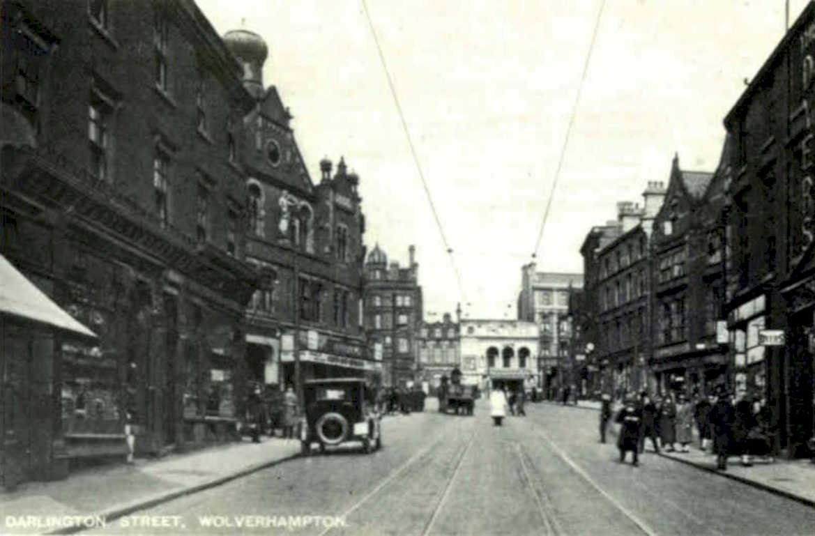 wolverhampton street sceneVintage 1880s 1900s A4 Photo Print