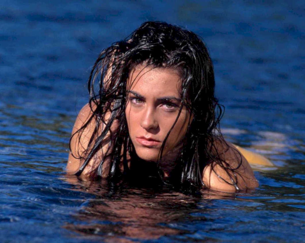 woman blue water1980s 1990s A4 Photo Print