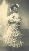 woman gown curtain Vintage world war A4 Photo Print