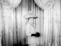 woman hat curtains1980s 1990s A4 Photo Print