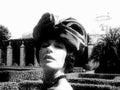 woman hat garden 11980s 1990s A4 Photo Print