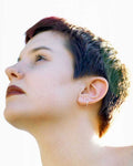 woman silver ears1980s 1990s A4 Photo Print