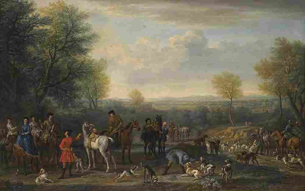 woo A Hunting Party Art A4 Photo Print