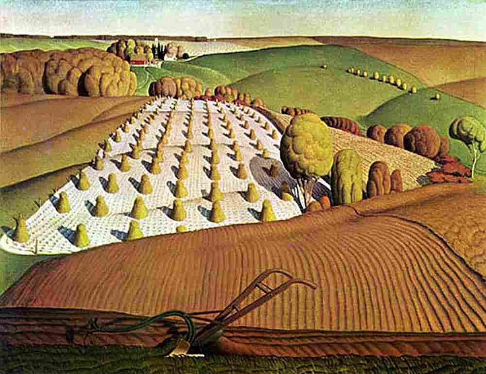 wood Fall Plowing Art A4 Photo Print