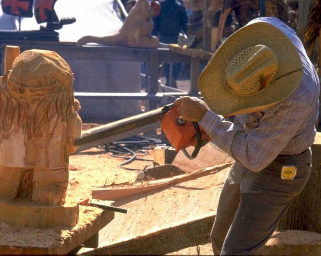 wood sculpture texas1980s 1990s A4 Photo Print