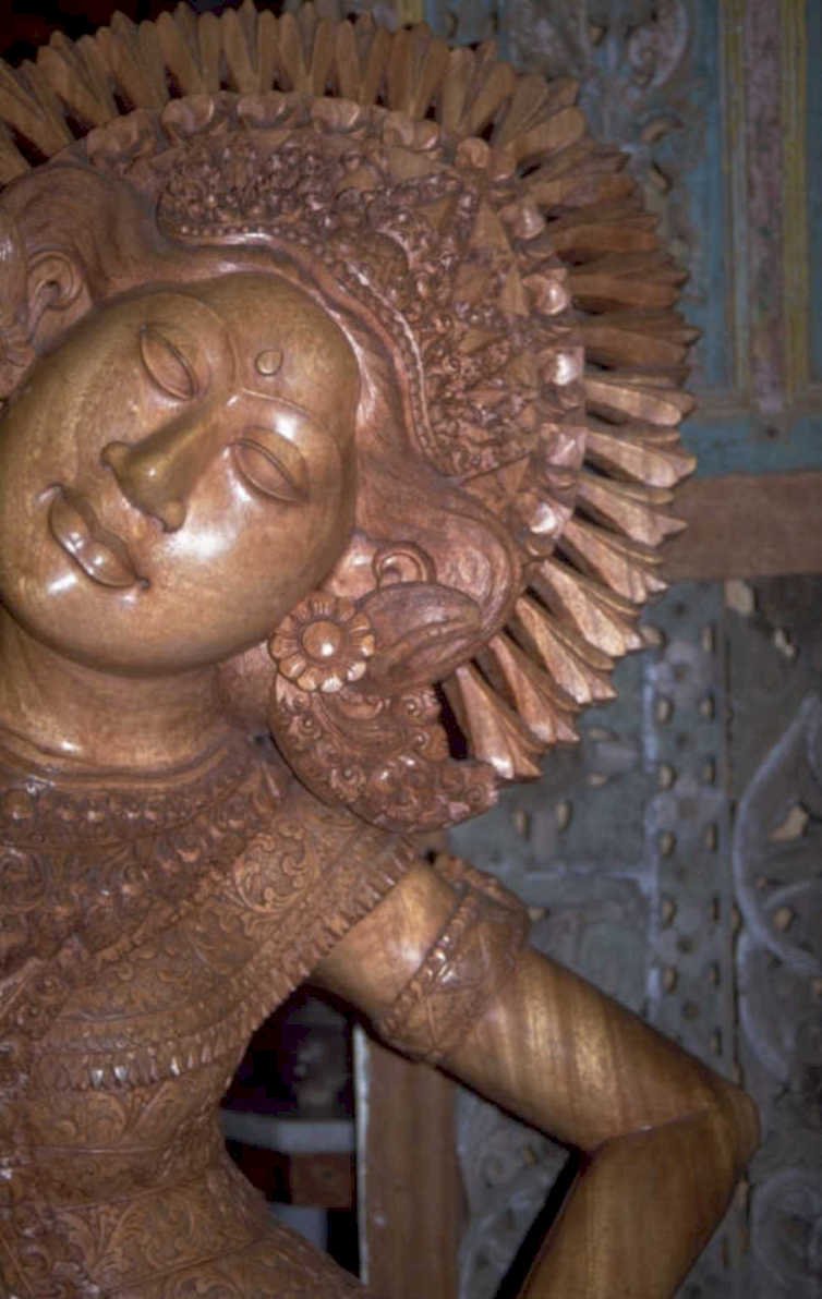 wood statue shiva 1980s 1990s A4 Photo Print