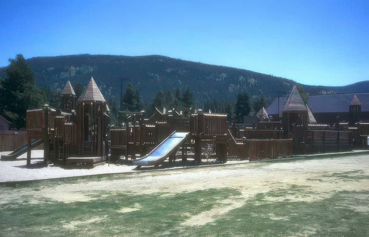 wooden castle playground Vintage A4 Photo Print