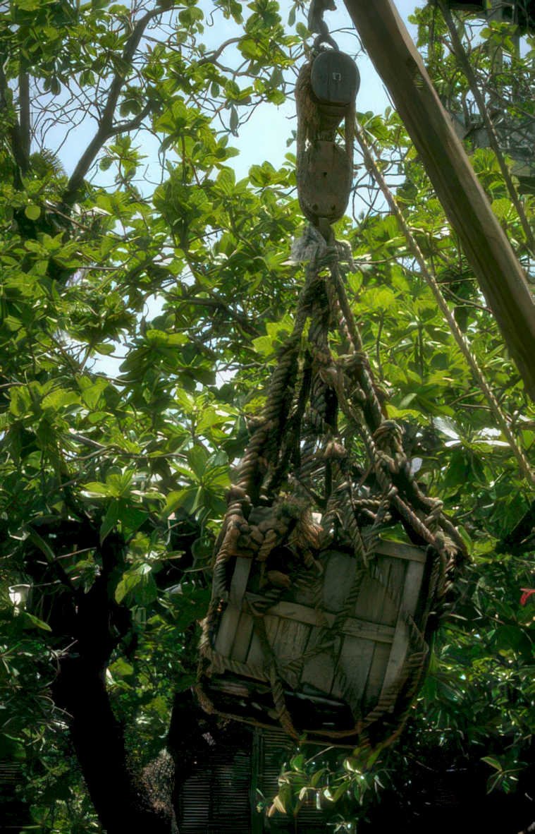 wooden crate hoist Vintage A4 Photo Print