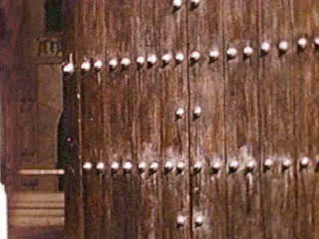 wooden door studs1980s 1990s A4 Photo Print