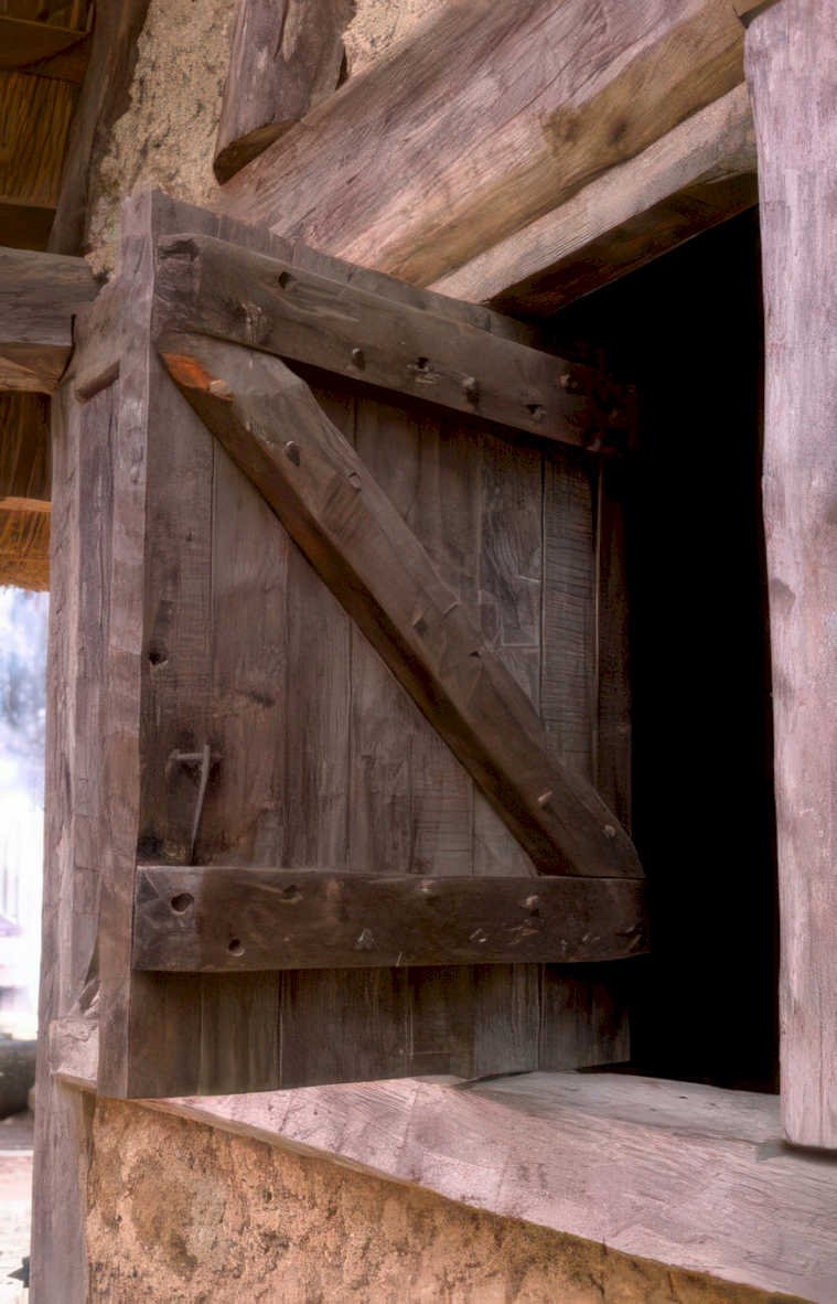 wooden shutter adobe Vintage A4 Photo Print