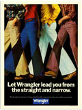 wrangler flares menswear 2 Vintage Advert A4 Photo Print