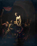 wright of derby Academy by Lamplight Art A4 Photo Print