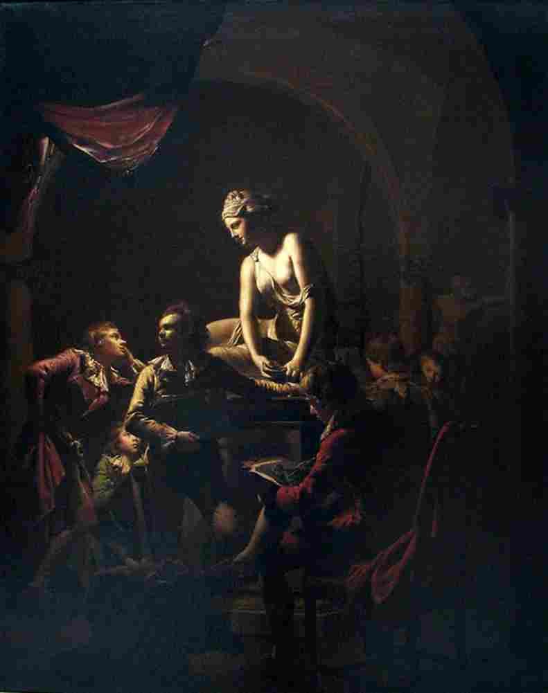 wright of derby Academy by Lamplight Art A4 Photo Print