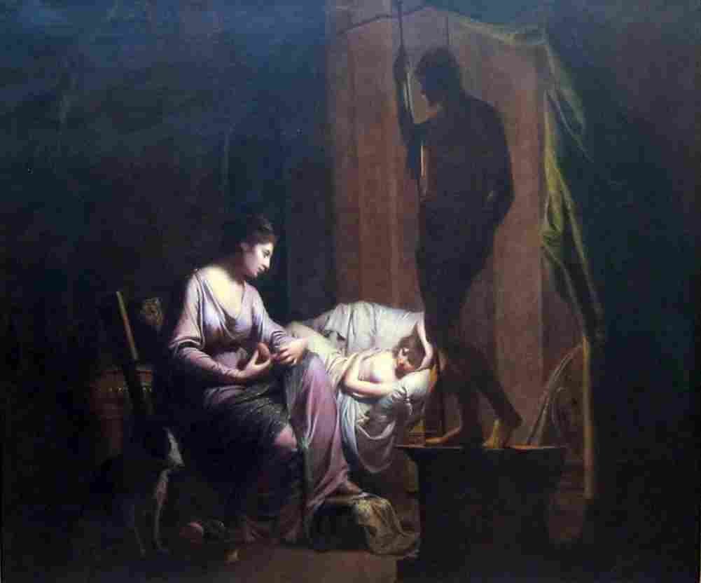 wright of derby Penelope Unravelling Her Web Art A4 Photo Print