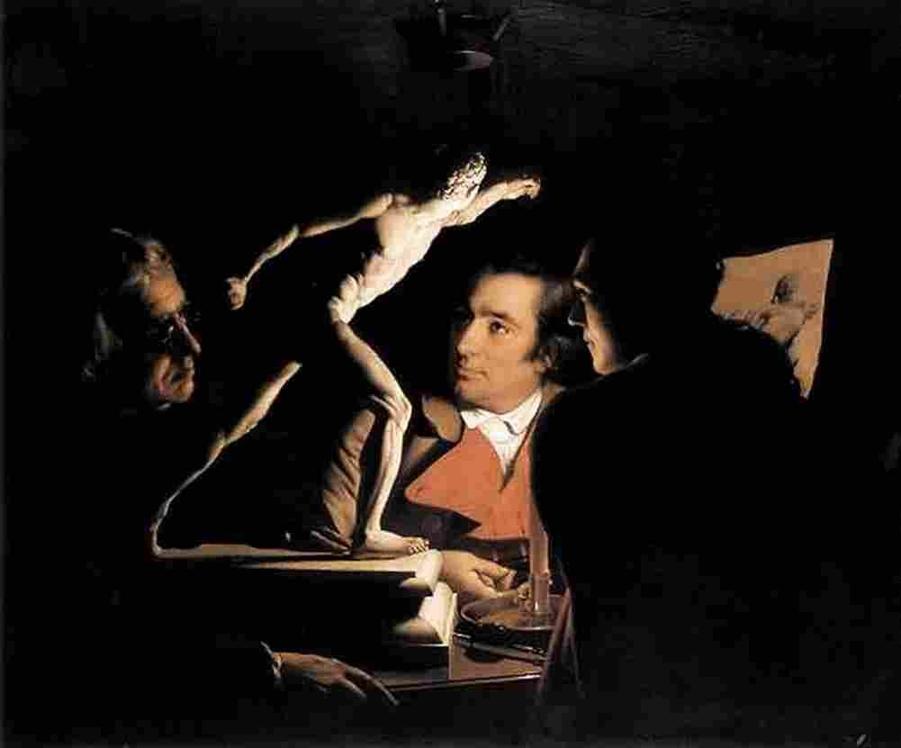 wright of derby Viewing the Gladiator by Candlelight Art A4 Photo Print