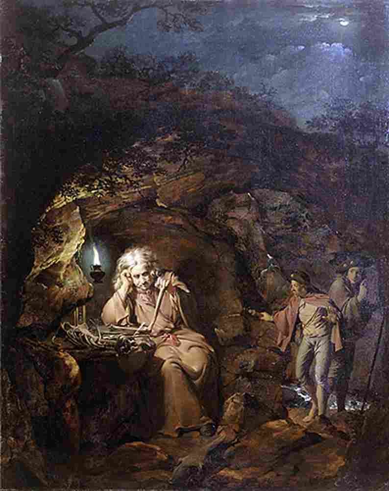 wright of derby hermit studing anatomy Art A4 Photo Print