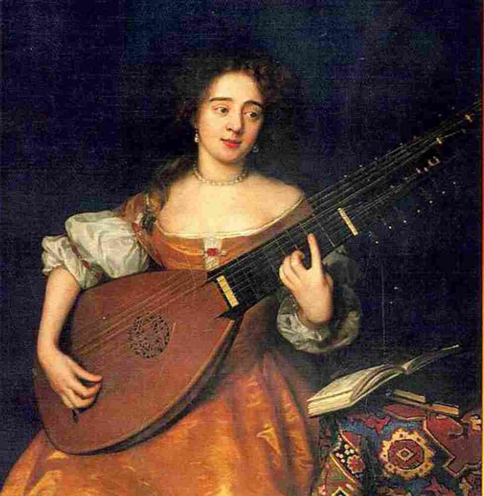 wrightjm Lady with a Theorbo Art A4 Photo Print