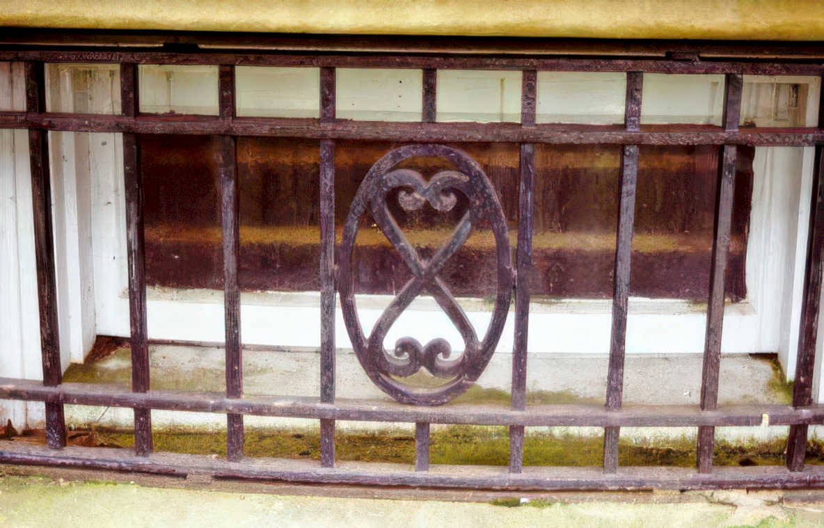 wrought iron fence Vintage A4 Photo Print