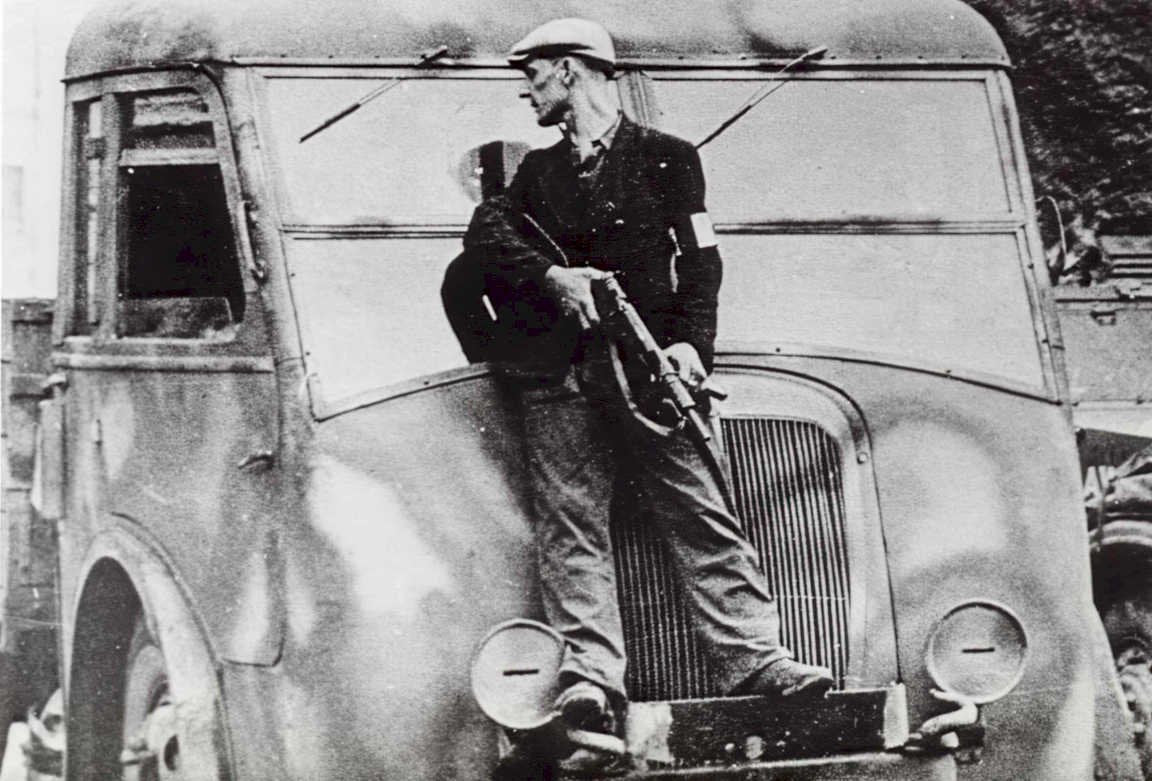 ww2 resistance man Vintage world war A4 Photo Print