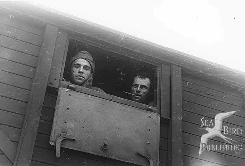 wwi traincar sea Vintage world war A4 Photo Print