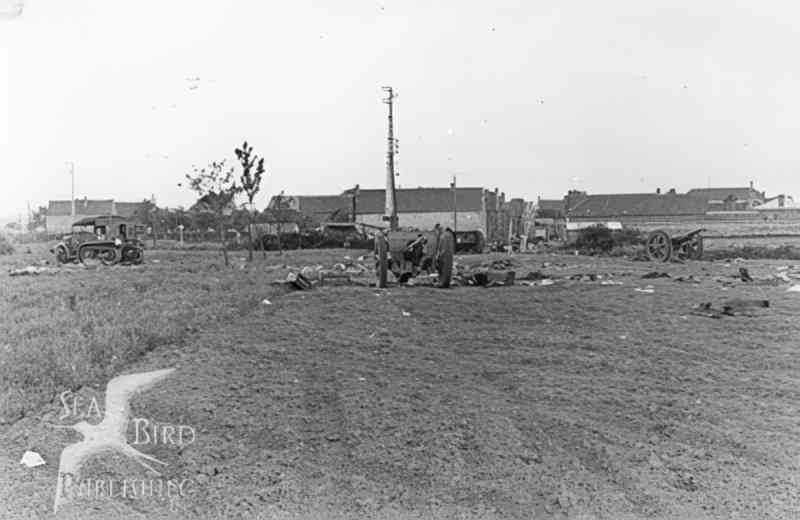wwii battlefield scene Vintage world war A4 Photo Print