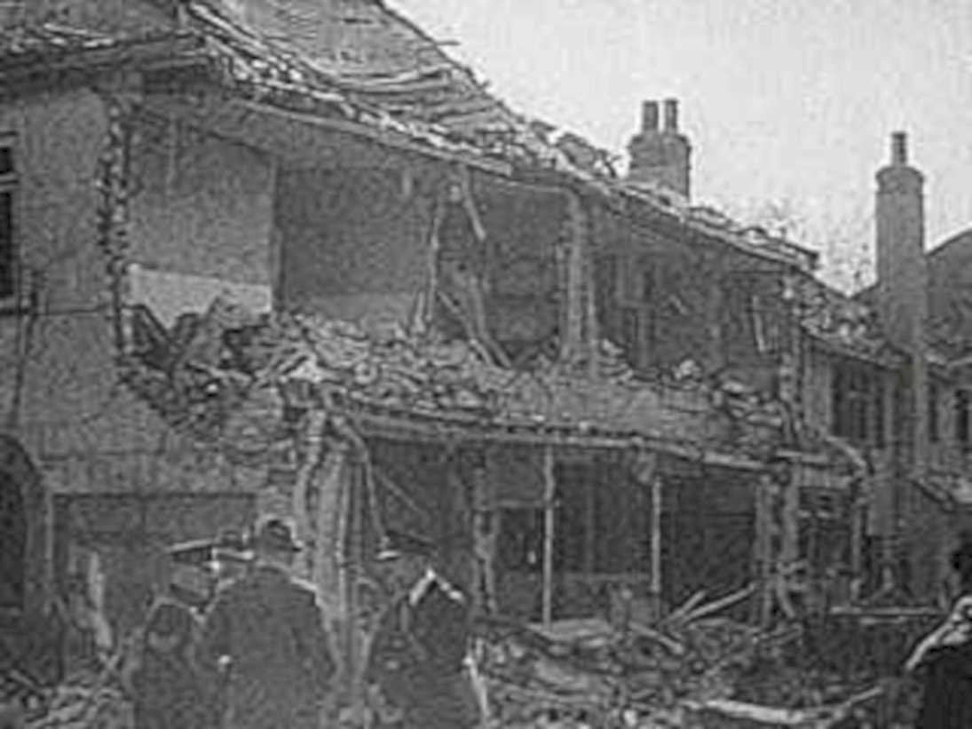 wwii bombing damage1980s 1990s A4 Photo Print