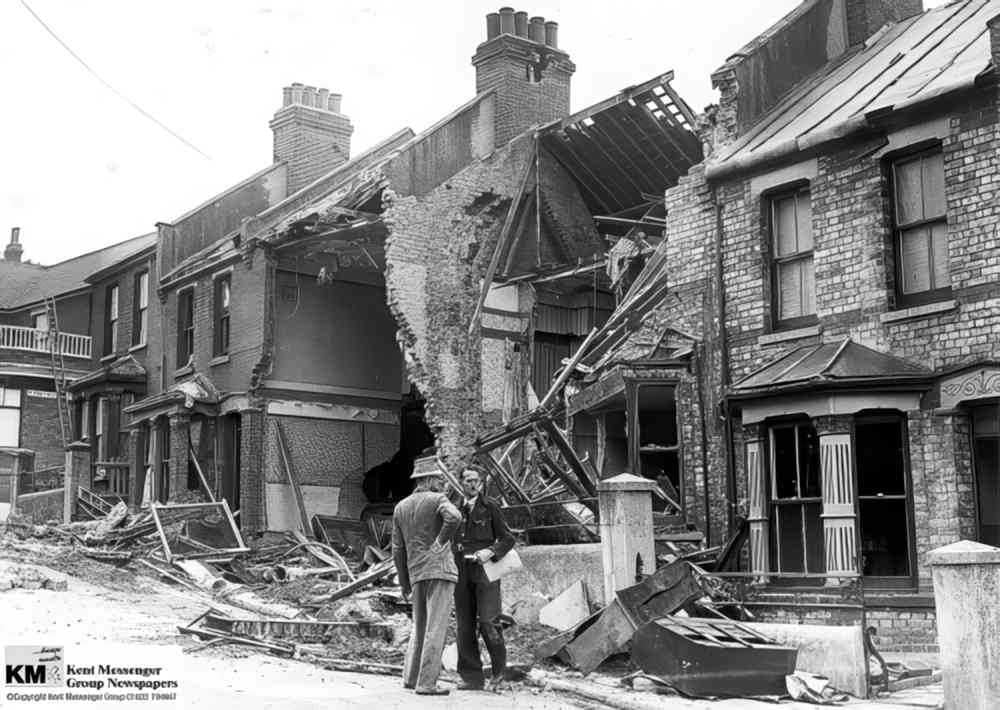 wwii bombing liverpool Vintage world war A4 Photo Print