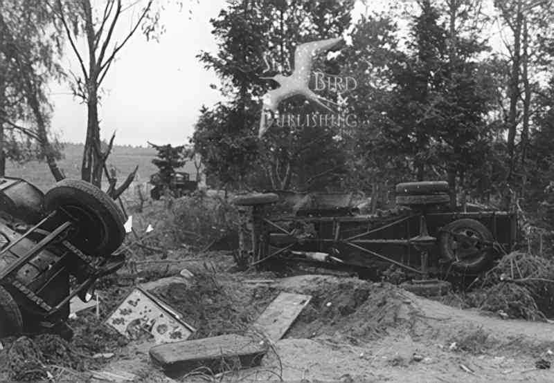 wwii vehicle damage Vintage world war A4 Photo Print