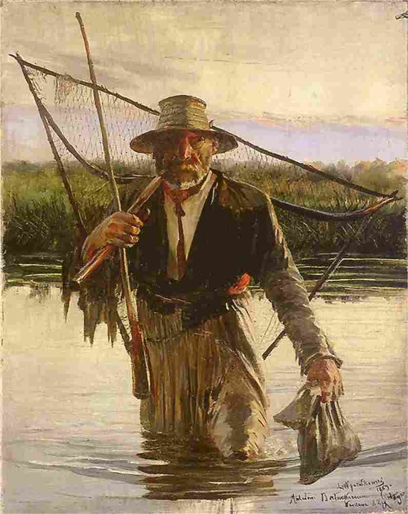 wyc Fisherman Carrying the Crayfish Art A4 Photo Print