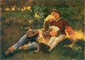 wyc Merry Youths Art A4 Photo Print