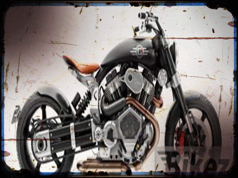 x132 hellcat speedster 1 A4 Photo Print Motorbike Vintage Aged