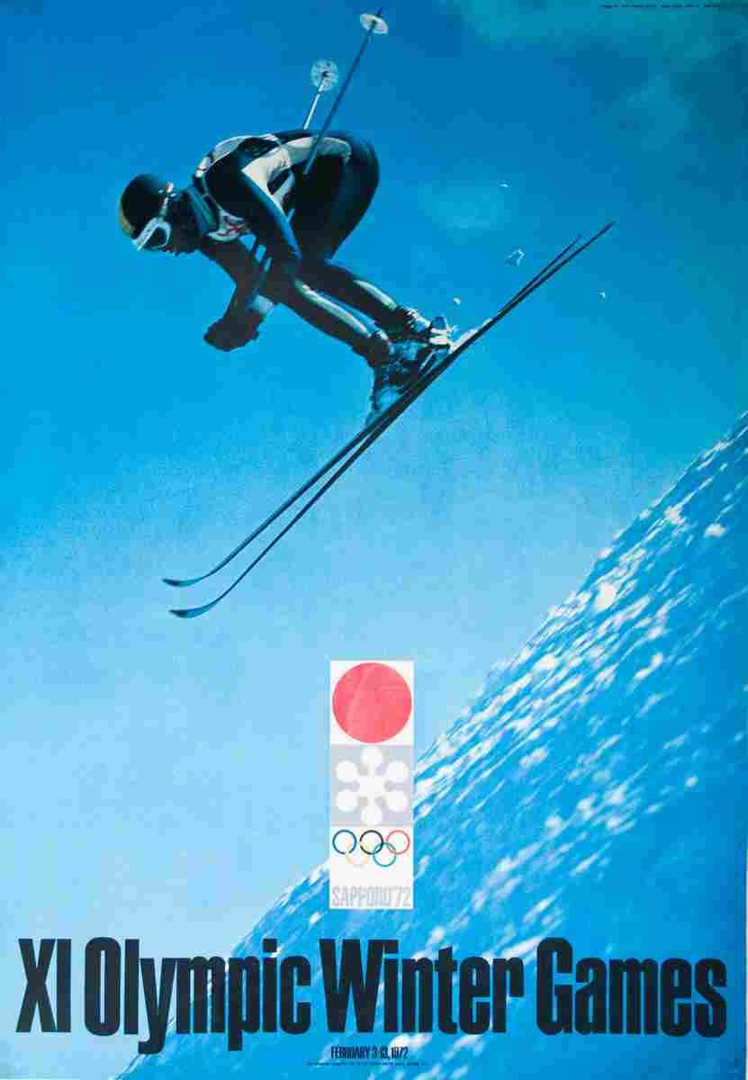 xi olympic winter games sapporo yusaku kamekura 1972 5 Advert A4 Photo Print