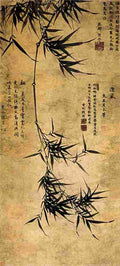 xia chang Bamboo in Wind Art A4 Photo Print