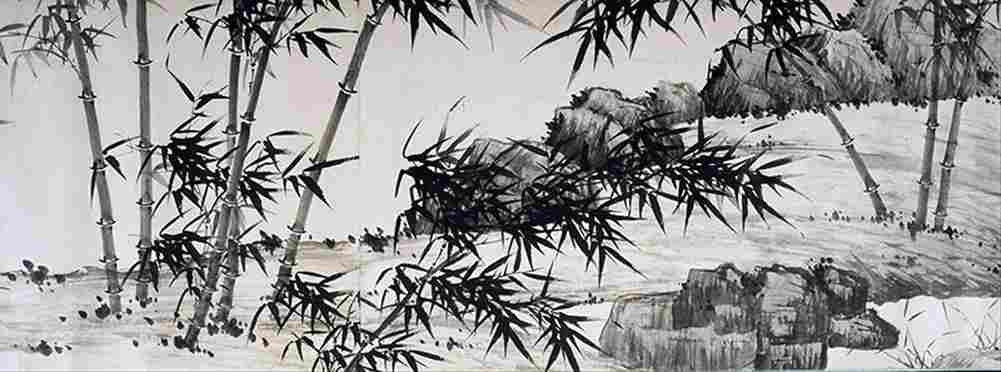 xia chang Bamboo under Spring Rain Art A4 Photo Print