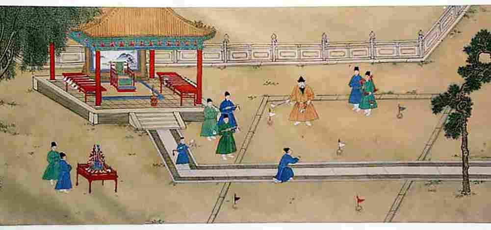 xuande Ming Emperor Xuande Playing Golf Art A4 Photo Print