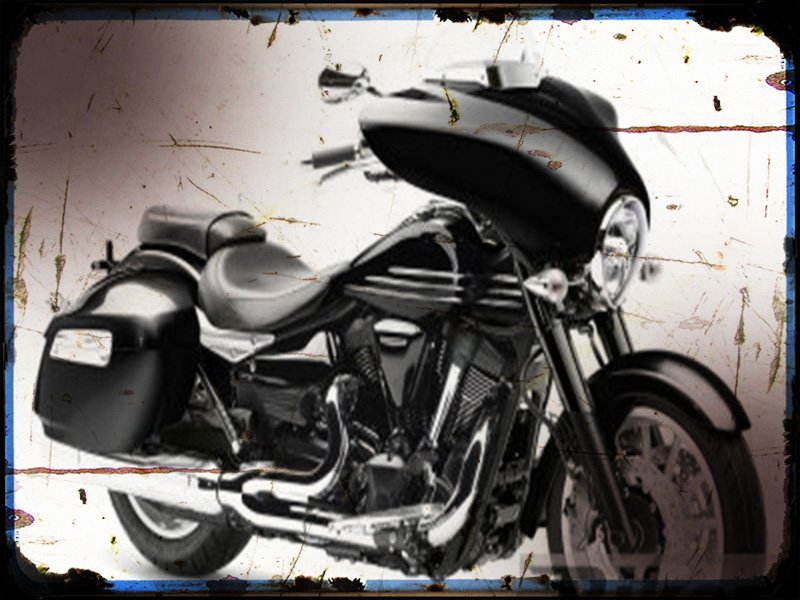 xv1900acfd A4 Photo Print Motorbike Vintage Aged