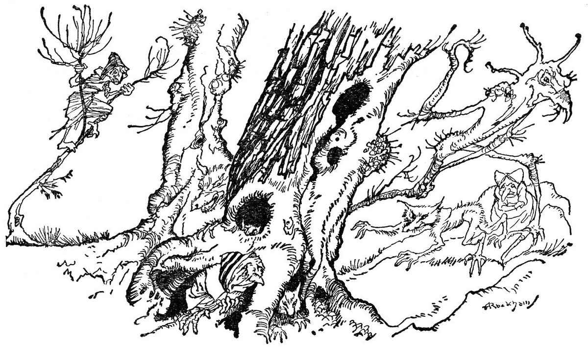 y Wind in the Willows Arthur Rackham THE WILD WOOD A4 Photo Print