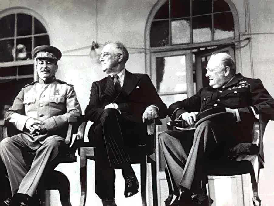 yalta conference 1945 Vintage world war A4 Photo Print