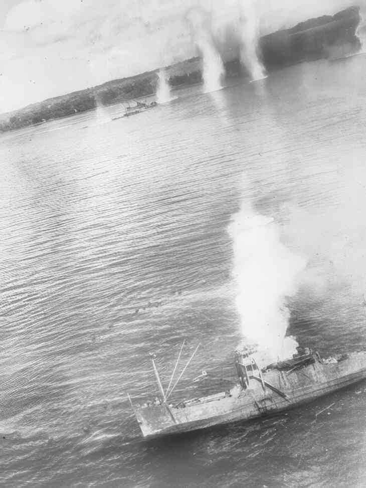 yamoto explosion battle Vintage world war A4 Photo Print