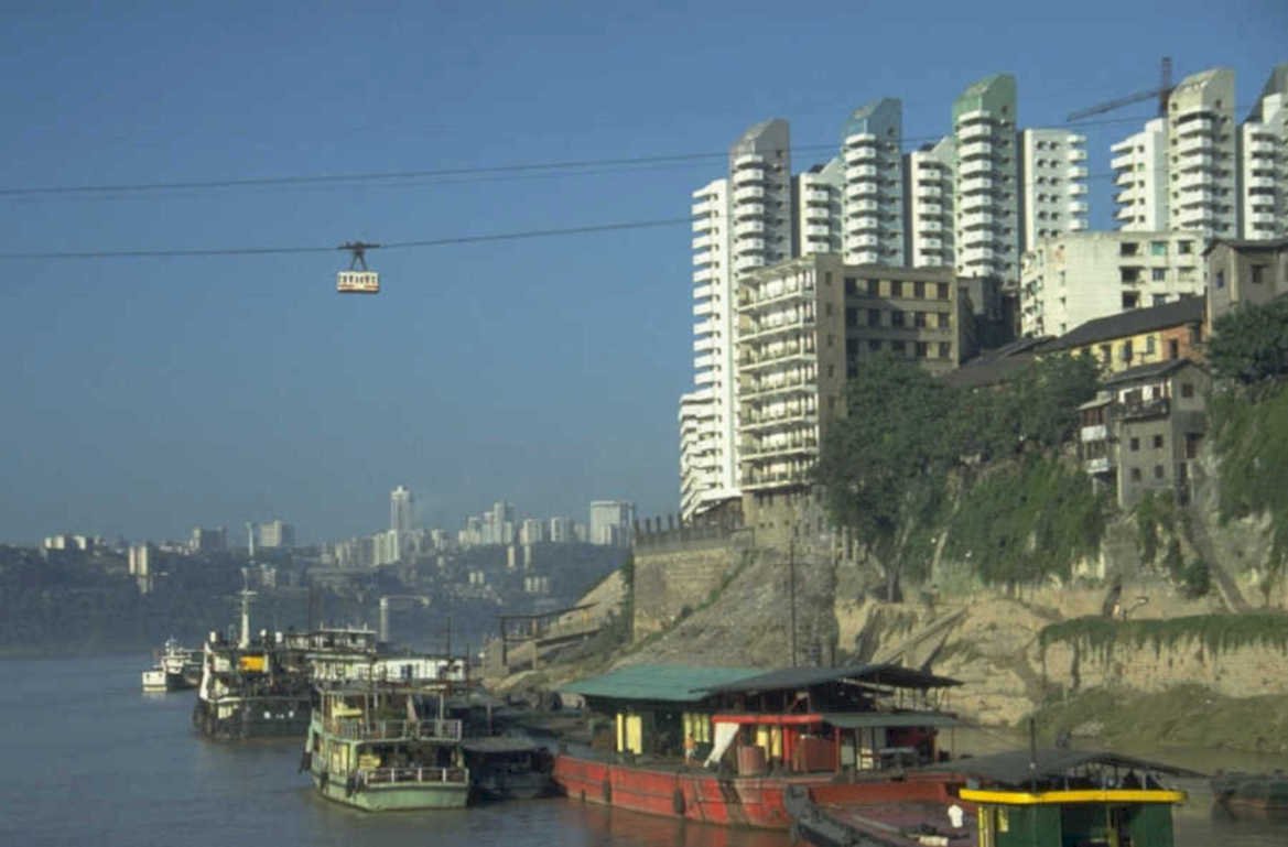 yangtze river cityscape 1980s 1990s A4 Photo Print