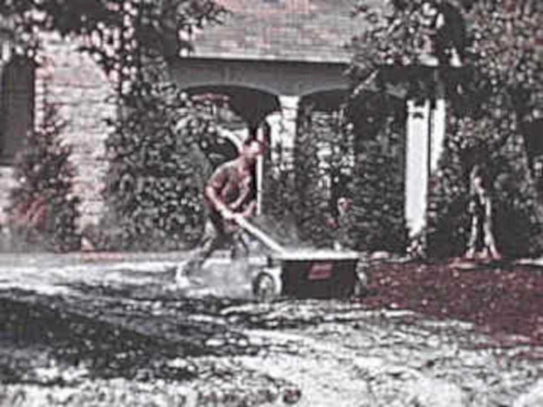 yard drainage wheelbarrow1980s 1990s A4 Photo Print