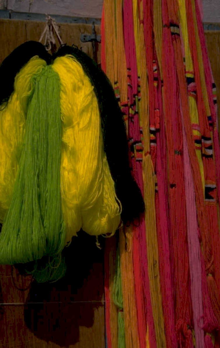 yarn display colors 1980s 1990s A4 Photo Print