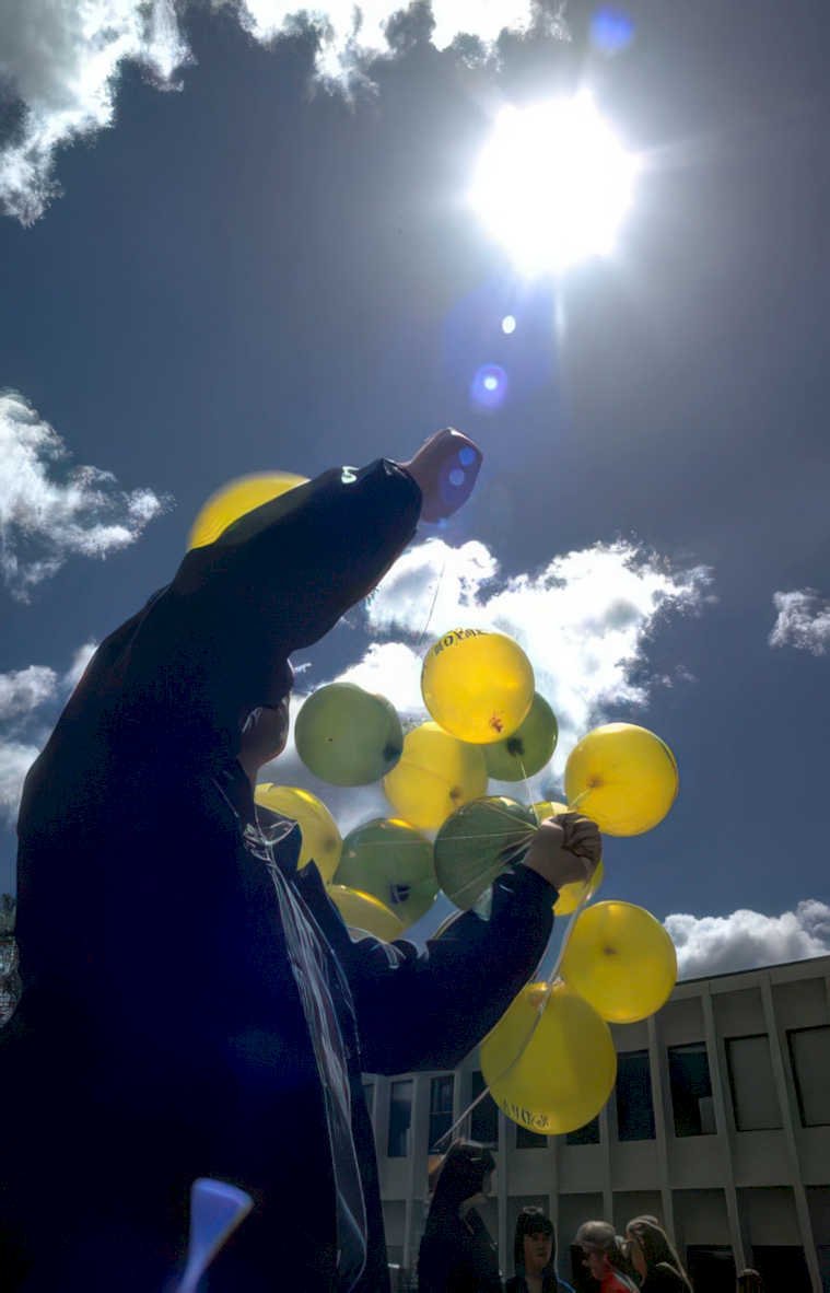 yellow balloons royal Vintage A4 Photo Print