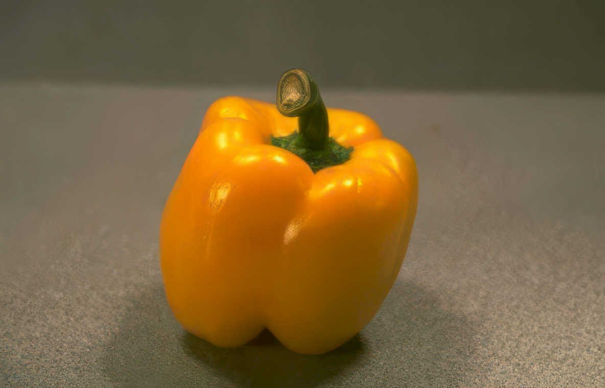 yellow bell pepper Vintage A4 Photo Print