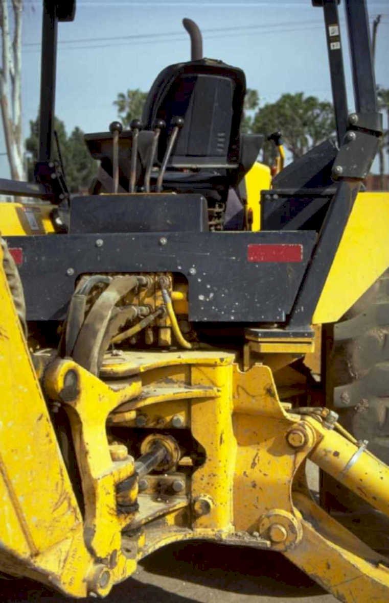 yellow bobcat loader 1980s 1990s A4 Photo Print