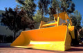 yellow bobcat skidsteer Vintage A4 Photo Print