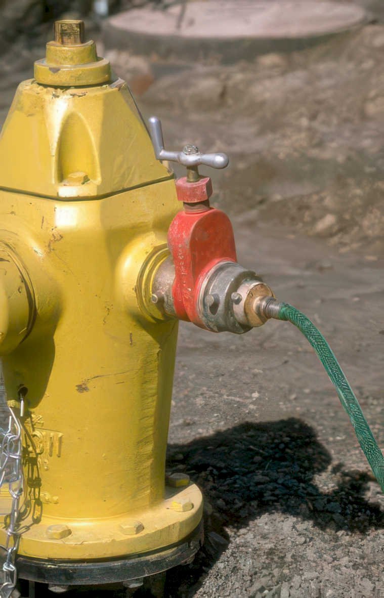 yellow fire hydrant Vintage A4 Photo Print