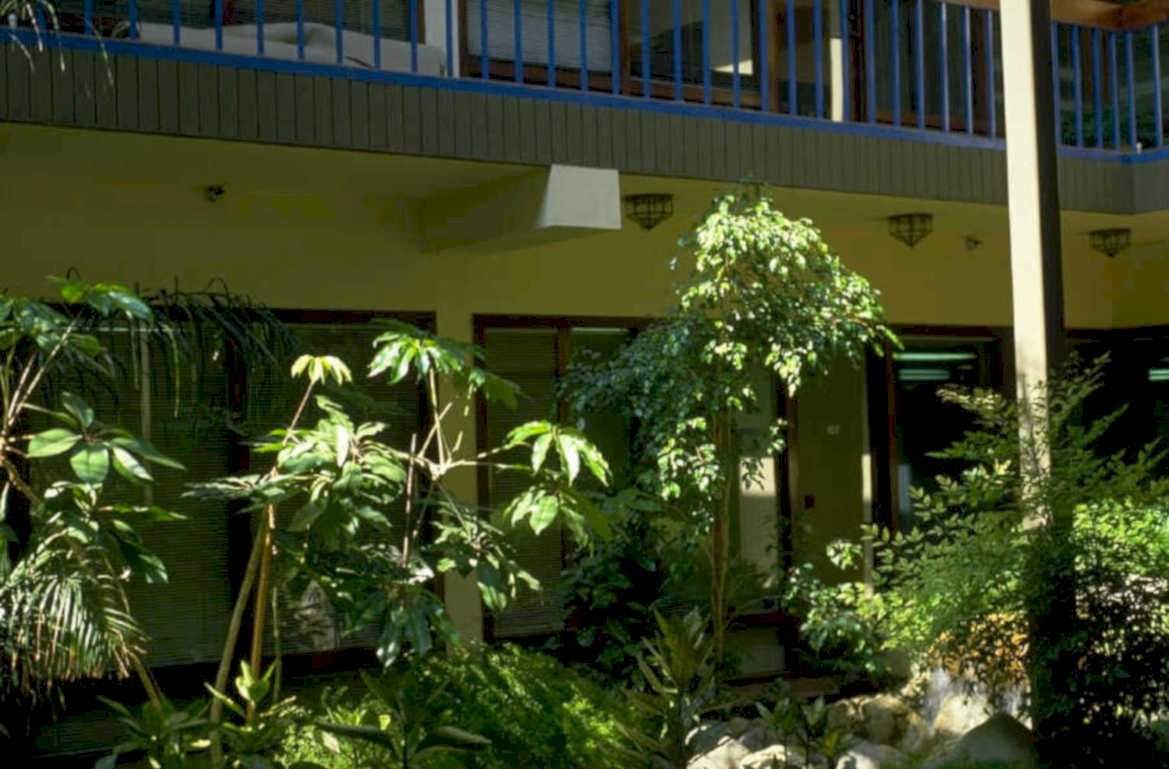 yellow hotel balcony 1980s 1990s A4 Photo Print
