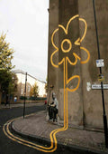 yellow lines flower POST A4 Photo Print