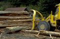 yellow log loader 1980s 1990s A4 Photo Print
